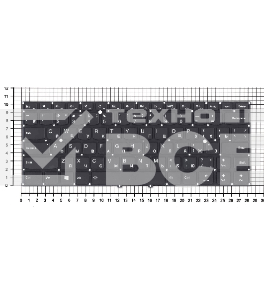 Клавиатура для ноутбука Lenovo 920-13IKB черная с подсветкой