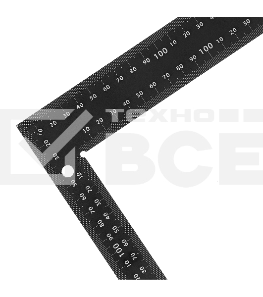 Угольник Denzel 200 х 300 мм, алюминиевый, лазерная гравировка