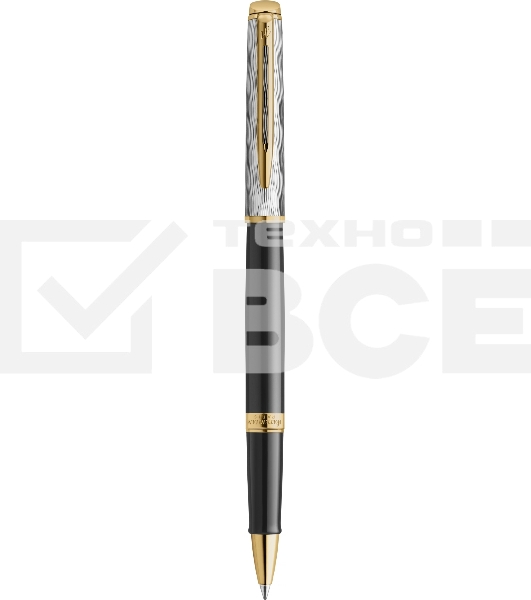 Ручка роллер Waterman Reflections of Paris Hemisphere DeLuxe (2200838) Black GT F черн. черн. подар.кор.