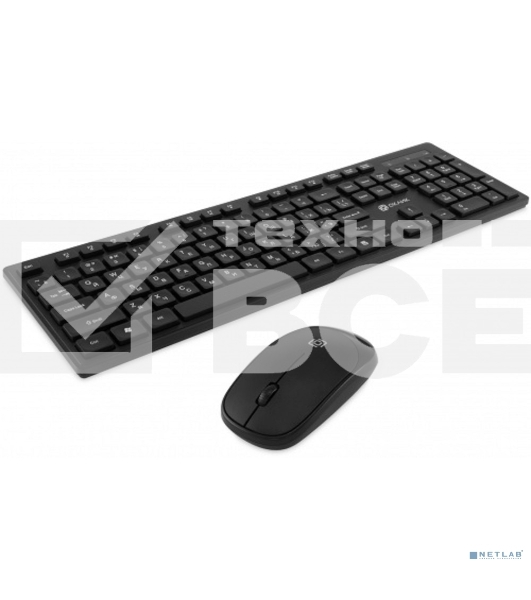 Клавиатура + мышь Оклик S255W клав:черный мышь:черный USB беспроводная Multimedia (1909361)
