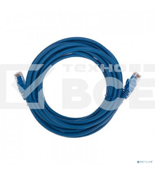 Патч-корд U/UTP REXANT категория 6, RJ45-RJ45, неэкранированный, 26AWG, LSZH, синий, 5 м