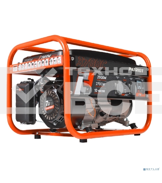 Электрогенератор бензиновый Patriot GRS 3700C, 2.9 кВт, 70 дБ, 40 кг