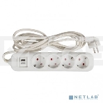 Удлинитель EKF UBA16-2USB-4-02i 'Эксперт' 4 гнезда 2 метра 16А/3,5 кВт с 2 USB 2,1А ПВС 3х1, фото3