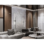 Настенный светодиодный светильник Ambrella light FL6162 BK черный 28W 3000K-6400K 810*120*65, фото 1