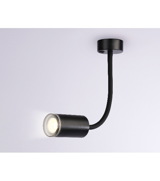 Светильник настенно-потолочный гнущийся с выключателем Ambrella light FW2470 BK черный GU10 max 12W D55*L100*H300
