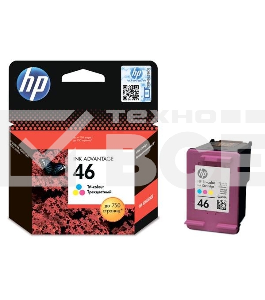Картридж струйный HP 46 CZ638AE многоцветный для HP DJ Adv 2020hc/2520hc
