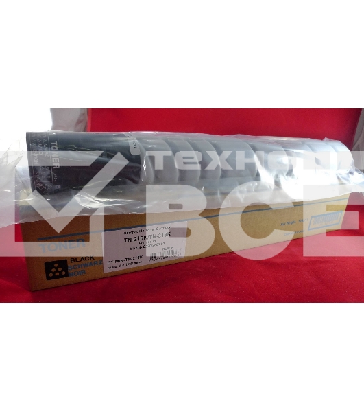 Тонер Konica-Minolta bizhub C220/280/360 черный TN-216K/TN-319K (туба, 524г) JPN