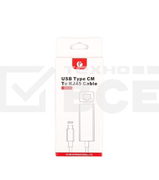 Кабель-переходник USB 3.1 Type-C -->RJ-45 1000Mbps Ethernet, Aluminum Shell, 0.15м VCOM <DU320M>