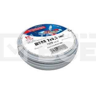 Провод ШВВП 2х0,5 мм², длина 10 метров, ГОСТ 7399-97  REXANT