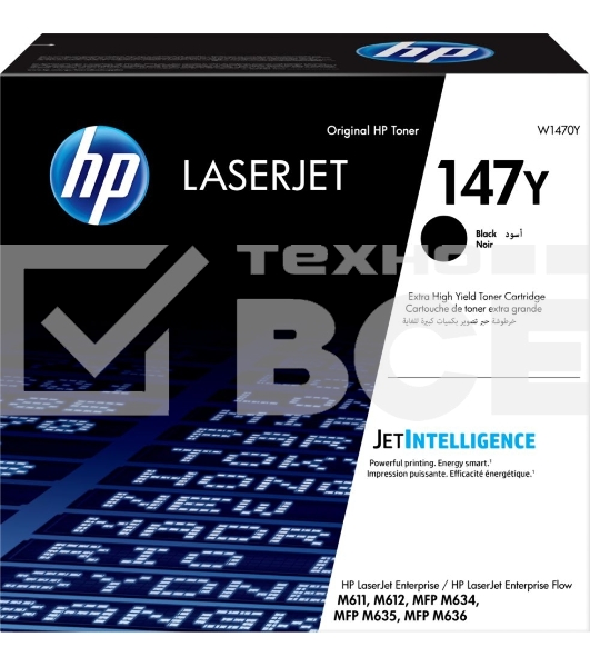 Картридж лазерный HP 147Y W1470Y черный (42000стр.) для HP LaserJet M610dn