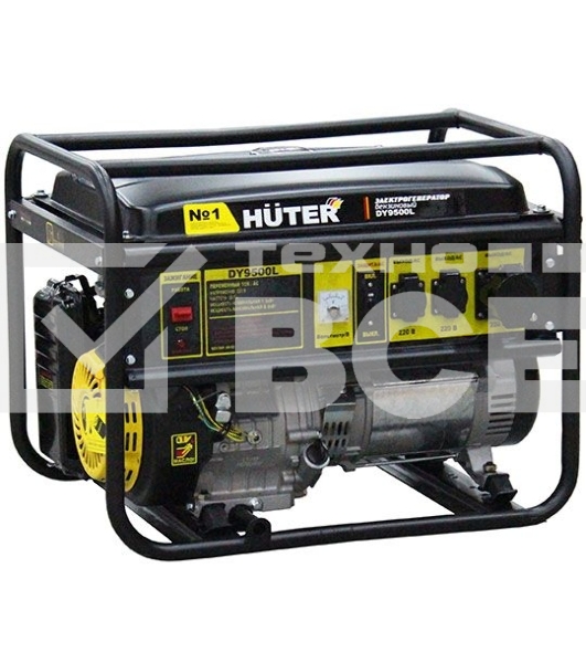 Электрогенератор бензиновый Huter DY9500L, 8 кВт, 91 дБ, 76 кг
