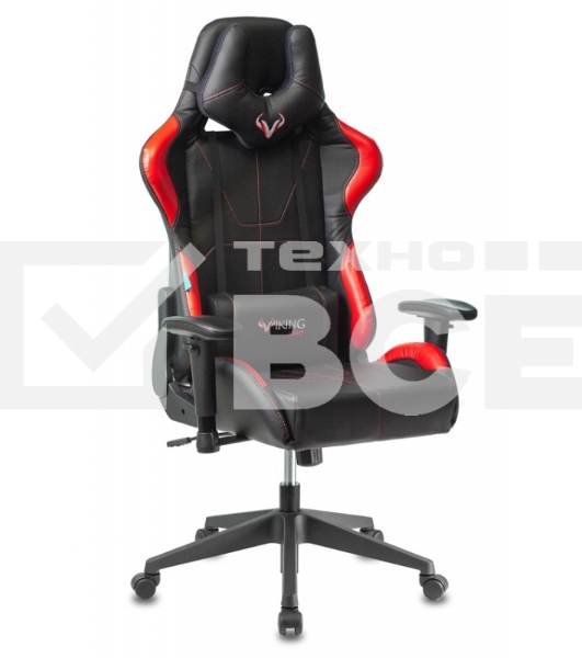 Кресло игровое Бюрократ VIKING 5 AERO RED черный/красный искусственная кожа