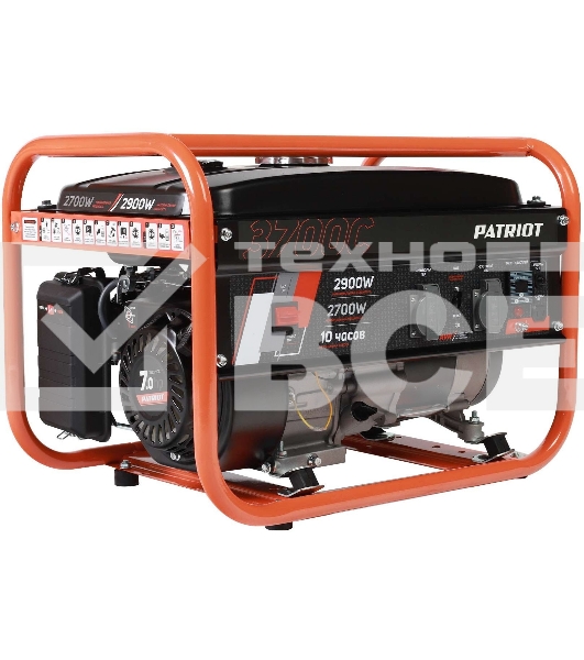 Электрогенератор бензиновый Patriot GRS 3700C, 2.9 кВт, 70 дБ, 40 кг