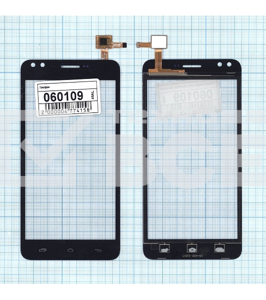 Сенсорное стекло (тачскрин) для Prestigio Muze C3 MultiPhone 3504, черное