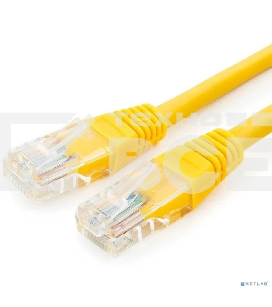 Патч-корд UTP Cablexpert кат.5e, 0.5м, литой, многожильный (желтый)