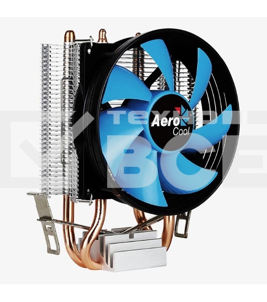 Кулер для процессора AeroCool / Formula Verkho 2 серебристый, 90 мм, алюминий/медь, 2000 об/мин, 25 дБ, 4 pin, 110 Вт, 125 мм