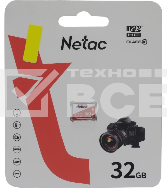 Карта памяти Netac P500 ECO 32GB MicroSDHC C10 up to 80MB/s, retail pack card only