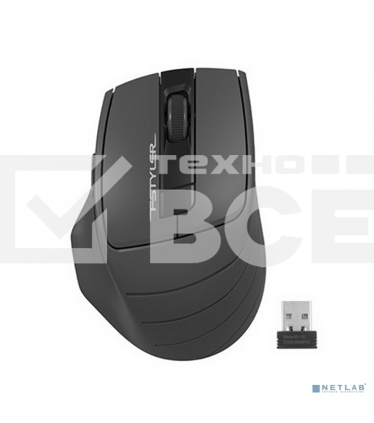 Мышь беспроводная A4Tech Fstyler FG30S серый, 2000 dpi, радиоканал, USB, кнопки - 6
