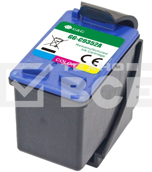 Картридж струйный G&G GG-C9352A многоцветный (11,4 мл) для HP DJ 3920/3940/D1360/D1460/D1470/D1560/D2330/D2360/D2430/D2460/F370/F375/F380/F2180/F2187/F2224/F2280/F2290/F4140/F4172/F4180/F4190