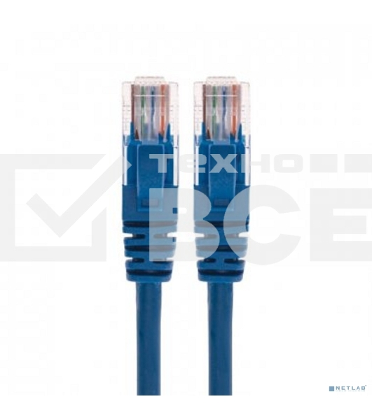 Патч-корд U/UTP REXANT категория 6, RJ45-RJ45, неэкранированный, 26AWG, LSZH, синий, 5 м