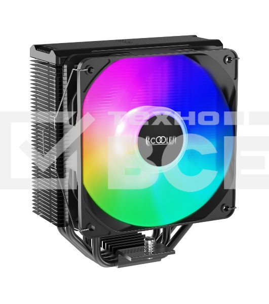 Кулер PCCooler Paladin EX400S S115X/1200/1700/AM4 (24 шт/кор, TDP 180W, 120mm PWM LED FAN, 4 тепловые трубки 6мм, 800-1800RPM, 28,6dBa)