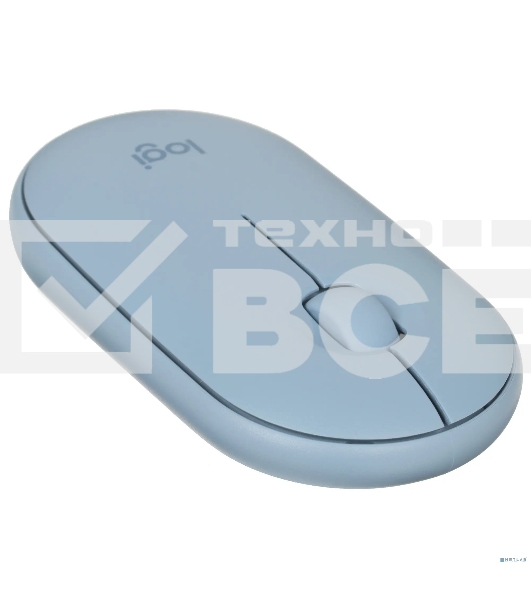 Мышь беспроводная Logitech Pebble M350 синий, 1000 dpi, радиоканал, Bluetooth, USB, кнопки - 3