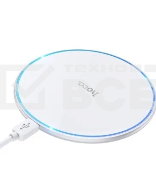 Беспроводная зарядка HOCO CW6 Pro Easy, 2A, белый