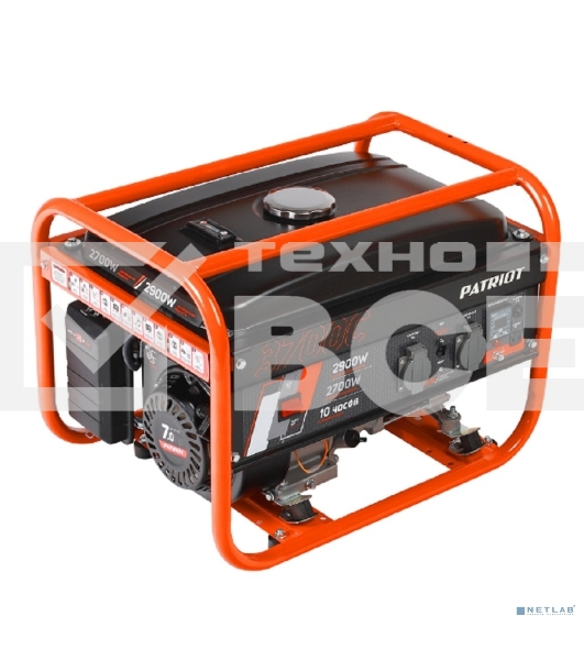 Электрогенератор бензиновый Patriot GRS 3700C, 2.9 кВт, 70 дБ, 40 кг