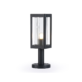 Светильник Ambrella light ST2411 BK/CL черный/прозрачный IP54 E27 max 40W 110*110*350