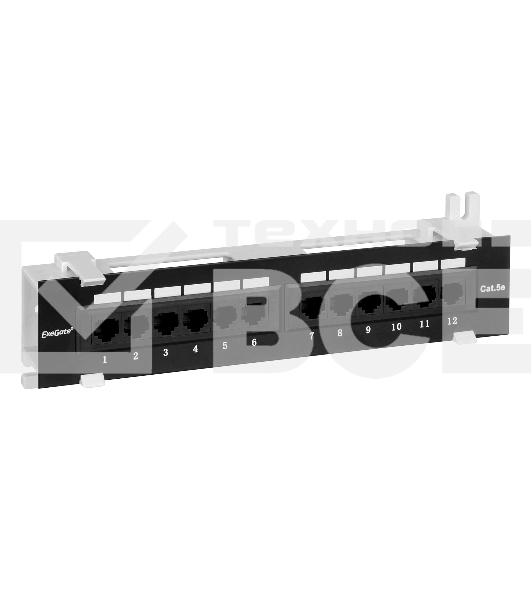 Патч-панель EXEGATE EX256754RUS UTP настенная 12 port кат.5e, Exegate, разъём KRONE&110 (dual IDC)