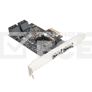 Контроллер ExeGate EXE-504 PCI-E 2.0, SATA3 RAID, 4 int+2 ext (OEM)