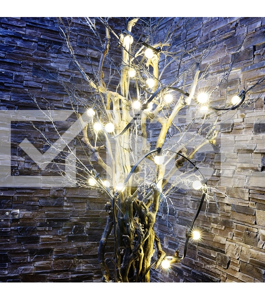 Гирлянда Neon-night LED Galaxy Bulb String 10м, черный каучук, 30 лампx6 LED теплый белый, влагостойкая IP65