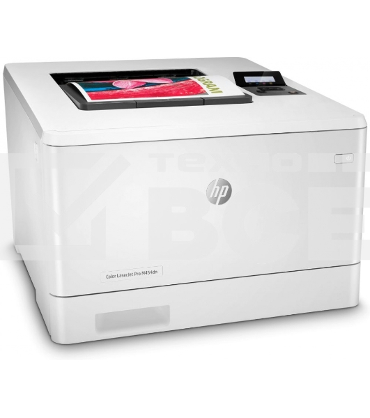 Принтер лазерный HP Color LaserJet Pro M454dn (W1Y44A), А4, цветной, печ. до 27 стр/мин., 600 x 600 dpi, USB, RJ-45, Air Print, Mopria