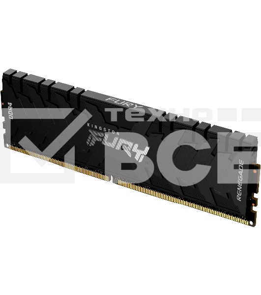 Оперативная память Kingston Fury Renegade, DDR4, 8GB (1x8GB), 3600MHz, CL16, с радиатором, черный