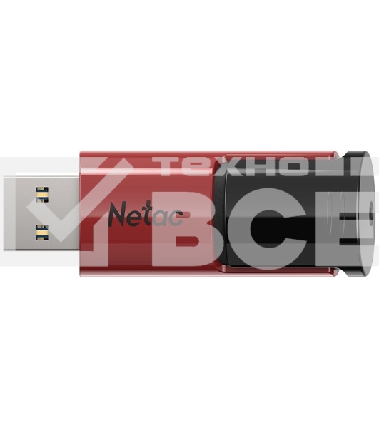 Флеш диск USB Drive Netac U182 NT03U182N-256G-30RE, USB3.0 256GB, retail version, черный/красный