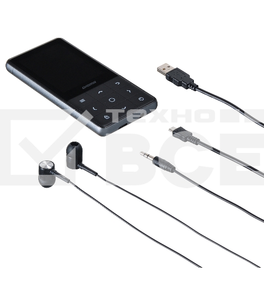Плеер Hi-Fi Flash Digma Y4 BT 16Gb черный/2.4