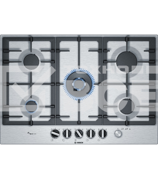 Газовая варочная поверхность Bosch PCQ7A5M90R серебристый