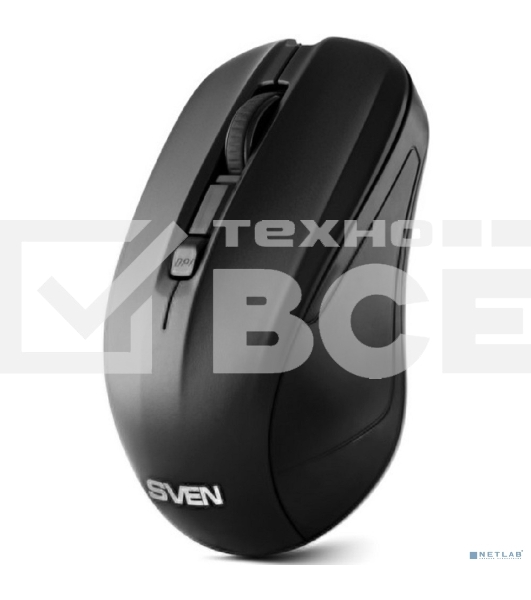 Мышь беспроводная SVEN RX-270W черный, 1600 dpi, радиоканал, USB, кнопки - 4