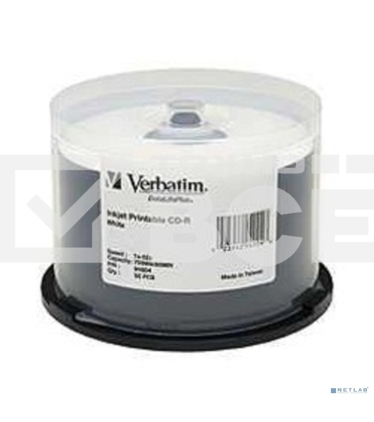 Диск CD-R Verbatim 700Mb 52x Cake Box (25шт) Printable (43439)