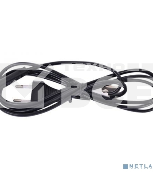 Кабель питания Cablexpert аудио/видео 0,5м, CEE 7/16 - C7, VDE, 2-pin, 2х0,75, черный, пакет (PC-184-VDE-0.5M)