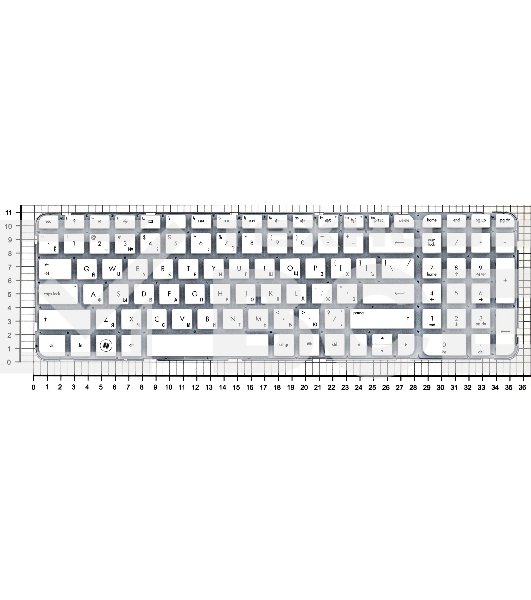 Клавиатура для ноутбука HP Pavilion G6-2000 белый без рамки