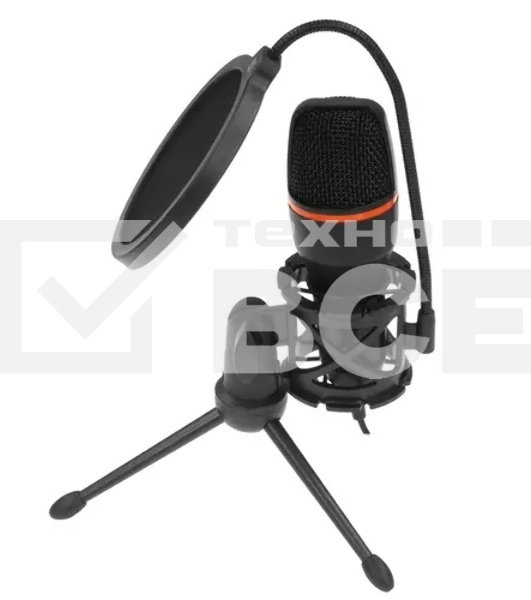 Микрофон Defender Forte GMC 300 3,5 мм, провод 1.5 м [64630]