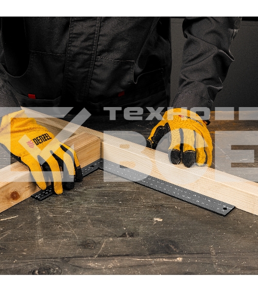 Угольник Denzel 200 х 300 мм, алюминиевый, лазерная гравировка