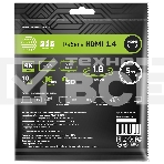 Кабель аудио-видео Cactus CS-HDMI.1.4-1.8 HDMI (m)/HDMI (m) 1.8м. Позолоченные контакты черный, фото3
