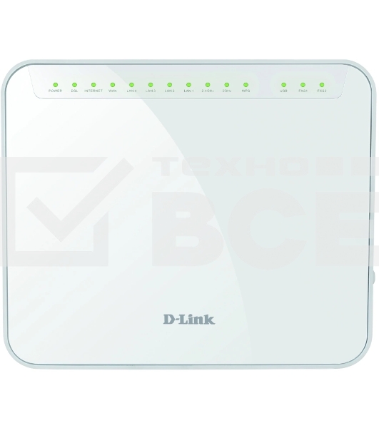 Маршрутизатор роутер D-Link DSL-G2452GR/R1A Беспроводной двухдиапазонный маршрутизатор VDSL2 с поддержкой технологии MU-MIMO, ADSL2+/3G/LTE/Gigabit Ethernet