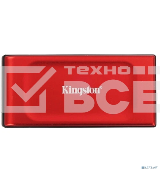 Твердотельный накопитель Kingston External SSD XS1000, 2000GB, Type-C/A, USB 3.2 Gen 2, R/W 1050/1000MB/s, 70x33x14mm, 29g., Red (5 лет)