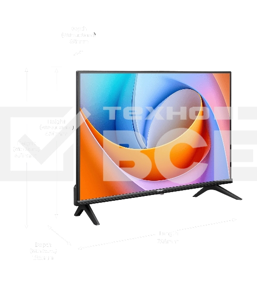 Телевизор Hisense 32' 32A4QRU черный LED HD 60Hz Smart TV