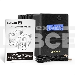 Источник бесперебойного питания ExeGate Smart LB-500.LCD.AVR.2SH.USB (500VA/300W, LCD, AVR, 2*Schuko, USB, батарея 12V 4.5Ah, Black), фото9