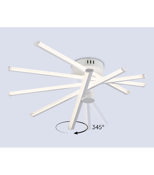 Потолочный светодиодный светильник Ambrella light FL6221 WH белый 70W 3000K-6400K 605*605*170 (ПДУ ИК)