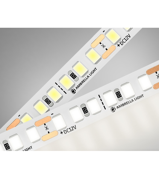 Светодиодная лента Ambrella light GS1312 2835 180Led/ 14.4W m/ 12V IP20 4500K/ 5000*10*1.2mm (2 конт.)